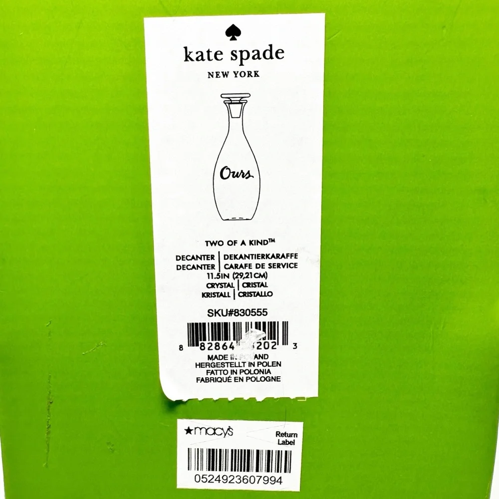 kate spade TWO OF‎ A KIND OUR DECANTER